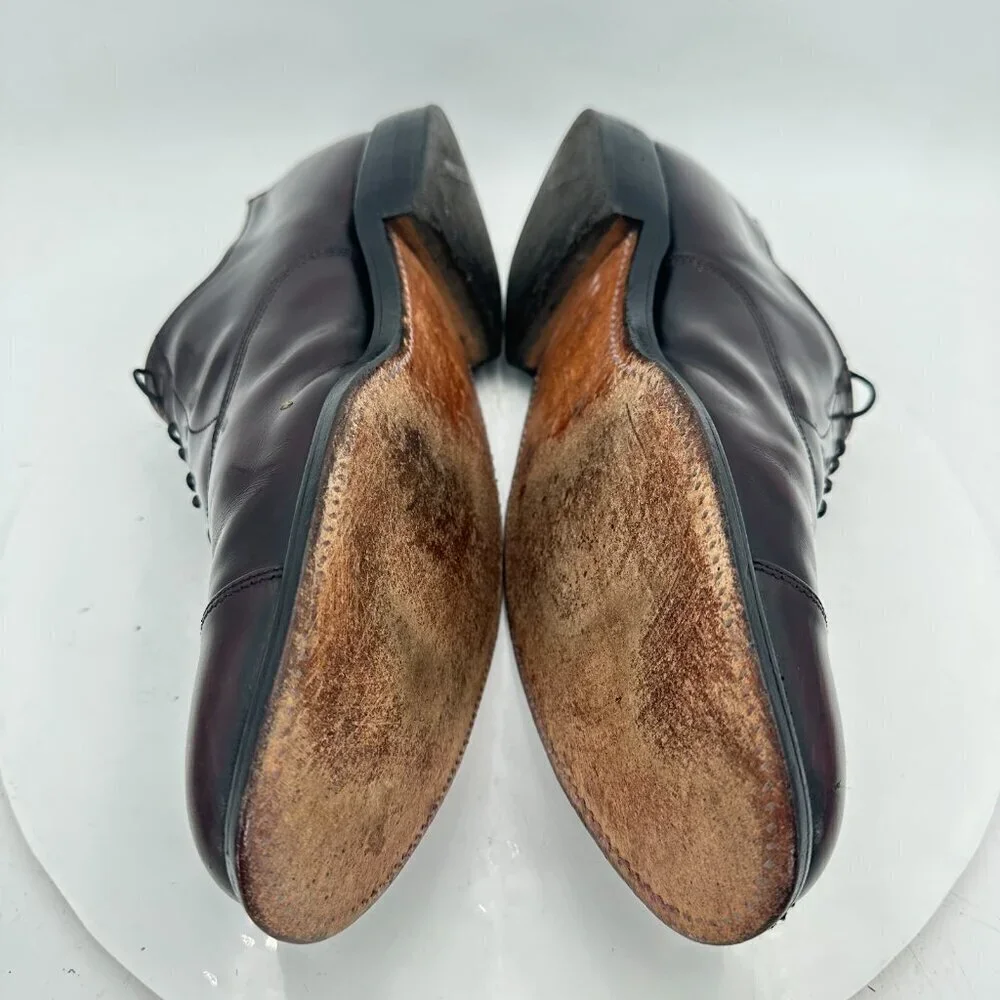 Allen Edmonds Park Avenue Men Size 9C Brown Leather Cap Toe Oxford Dress Shoes